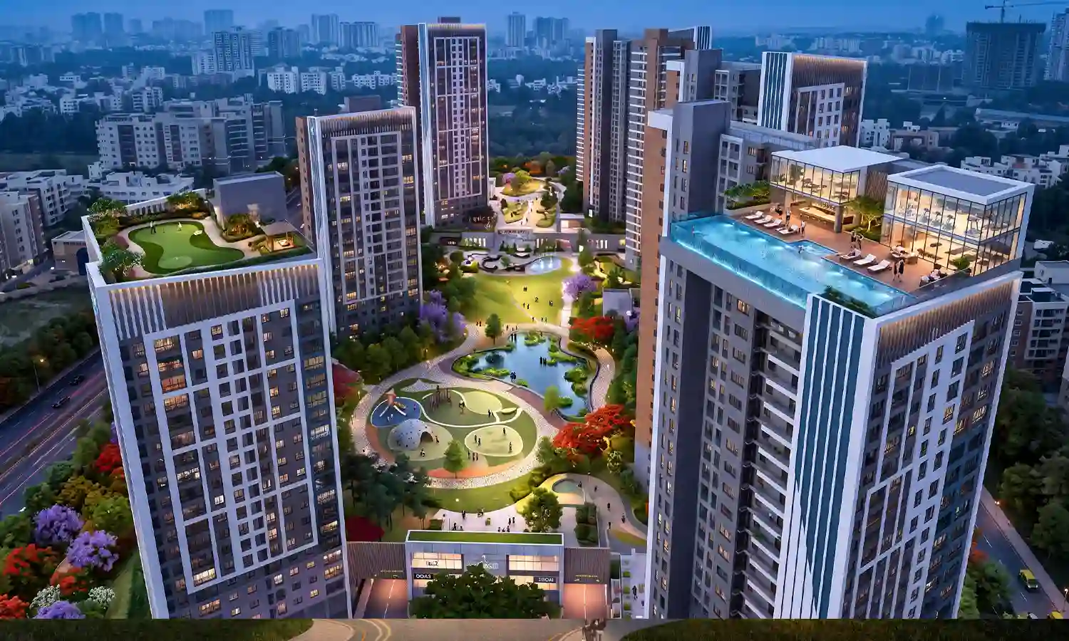 Outdoor living at Prestige Avon Thanisandra
